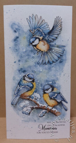 Whimsical winter birds